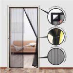 Magnetic Mosquito Net Door Curtain 200x80cm | Anti Insect Fly Screen Door Mesh with Magnetic Closure