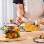 Glass Cooking Pot Heat-resistant Soup Pot Transparent Salad Instant Noodle Bowl Kitchen Cookware - Image 4