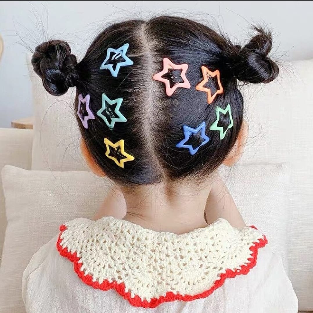 imgi_63_4295ff62e8c5fca54acc225ccfea9bec Tawakkal Mart 20pcs/10pcs Dopamine Pentagram Drip Oil Hair Clips Female Side Bangs Clip Hairpin Broken Hair BB Cip Small Card By Tawakkal Mart - Image 1