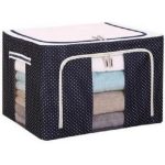 One peice premium 55- Litre Capacity Folding Cloth Steel Frame Clothing Storage Bag Folding Organizer Box Storage Bag Zipper Lid (SIZE --50 x 40 x 36cm) - Image 3
