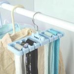 Plastic Rotating Tie Scarf Hanger Holder Home Storage Rack Tie Belt Closet Organizer Wardrobe Finishing Rack Space Saver