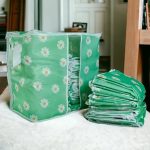 110 G-SM New Floral Printed Cloth Storage Bag GREEN,PINK,ORANGE,ROYALBLUE - Image 5