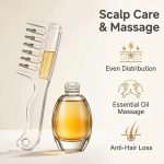 Hair Oil Applicator Comb Scalp Massager | Oil Dispenser Massage Brush for Hair & Scalp