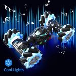 RC Stunt Car, 2.4GHz 4WD Remote Control Gesture Car Sensor Toy, Double Sided Rotating Off Road Vehicle 360° Flips with Lights Music, for Boys & Girls, Multi - Image 5