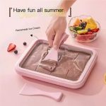 Ice Cream Machine, Rolling Ice Maker, Yogurt Stir Fry Machine, Dessert Tray, No Electricity Required, Suitable for DIY Frozen Snacks, Easy to Make Soft Ice Cream, Ice Cream, Frozen Yogurt, Small Household Stir Fry Ice Tray