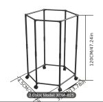 Freestanding Garment Rack, Double Space Multi-Purpose Metal Clothing Organizer - Image 5