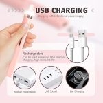 5 in 1 USB Charging Electric Nail File with 5 Silent Grinding Heads, Portable Manicure Pedicure Kit for Salon and Home (Pink) - Image 5