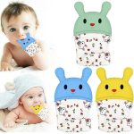 Tawakkal Mart Bunny Baby Glove Teether Silicone Teething Mitten Soft Teether