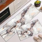 Dazzin - 2pcs Kitchen Runner Mat Non Slip Super absorbent Bedroom Long Bedside Area Rug Soft Washable Carpet Bathroom Entrance Doormat - Image 5