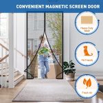 Magic Mesh Magnetic Screen Door Mesh Curtain Mosquito Net Bug Hands Free Partition Mute Striped Door Curtain Bedroom Ventilation - Image 3