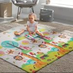 Baby Play Mat, Large Baby Crawling Mat Foam Reversible,Baby Care Playmat for Infants, Toddlers, Kids Indoor Outdoor Use (4feet x 6Feet)