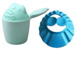 Tawakkal Mart Pack of 2 Baby EVA Soft Kids Shampoo Bath Shower Cap Hat, Baby Bath Waterfall Rinse Cup Bath Shower Wash Head Cute Newborn - Image 2
