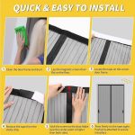 Magnetic Mosquito Net Door Curtain 200x80cm | Anti Insect Fly Screen Door Mesh with Magnetic Closure - Image 5
