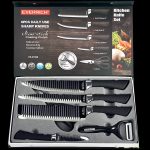 6 Pcs Stainless Steel Kitchen Knife Set Chef Knives Slicing Knife Set Meat Cleaver Fruit Knife Peeler Scissors - Image 3