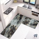 2pcs Kitchen Runner Mat Non Slip Super absorbent Bedroom Long Bedside Area Rug Soft Washable Carpet Bathroom Entrance Doormat