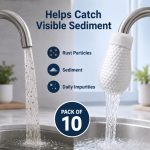 Universal Tap Water Filter Pack of 10 | Reusable Cotton Faucet Filter Bags | Kitchen & Bathroom Tap Filter