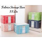 One peice premium 55- Litre Capacity Folding Cloth Steel Frame Clothing Storage Bag Folding Organizer Box Storage Bag Zipper Lid (SIZE --50 x 40 x 36cm) - Image 5