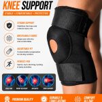 Open Patella Knee Support Brace Adjustable Compression Knee Cap for Men & Women | Sports, Gym, Running, Fitness, Walking | Knee Pain Support