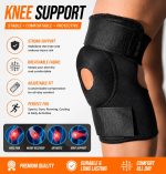 Open Patella Knee Support Brace Adjustable Compression Knee Cap for Men & Women | Sports, Gym, Running, Fitness, Walking | Knee Pain Support