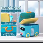 Tawakkal Mart Portable Milk Powder Container Bus style / toy style baby milk container Orange - Blue color - Image 6