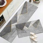 Dazzin - 2pcs Kitchen Runner Mat Non Slip Super absorbent Bedroom Long Bedside Area Rug Soft Washable Carpet Bathroom Entrance Doormat - Image 8