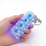 4 Keys Mechanical Keyboard Switch Clicker Keychain with RGB LED Light | Fidget Clicker Toy | Stress Relief Keychain | Portable Mechanical Switch Keyboard Clicker