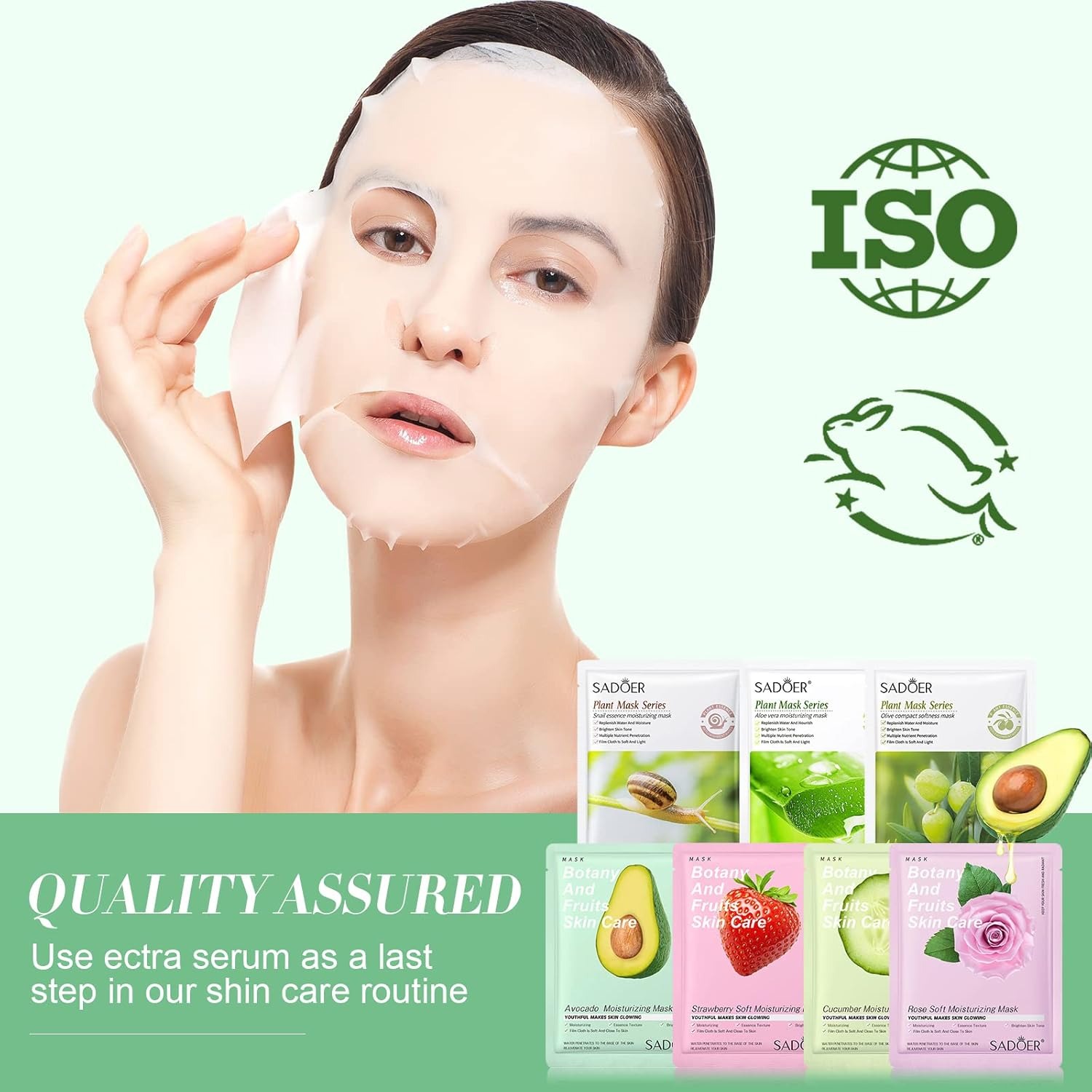 imgi_68_4bd81007d827d4f4f3ea93a3b81ea1f6 10 Pcs Combo Essence Face Masks Skincare Hydraiting Facial Mask Moisturizing Self Care Sheet Mask for Women Girls Home Spa Skin Care. - Image 1