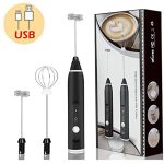 High Quality Coffee Beater and Egg Whisker, Rechargeable USB Connect, Milk Frothier & Former, Egg Beater, Cake Beater, Portable Hand Beater & Mixer, 2 in 1 Electric Egg Beater Coffee - USB Adjustable Electric Blender - Image 7