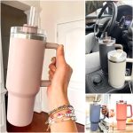 Coffee cup| coffee mug | coffee cup girls | Stainless Steel Tumbler Cup with Lid Straw 30 Oz Double Wall Vacuum Flask Insulated Cup Drinking Thermoses Coffee - Image 4