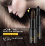 Original Imported Lipstick Shape Hair Dye Pen Covering White Hair Disposable Color Stick - Black/Brown - Image 5