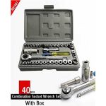 Original Aiwa 40 Piece Toolkit Tool kit Combination Socket Ratchet Wrench Set Tool Kit Toolkit Goti Set Ring Spanner Pana Set Screw Driver Bit Set Hand Toolkit Tools Kit Car Bike Cycle Repairing Hand Tool kit Toolkit Set Screwdriver Toolkit Drill Machine - Image 4