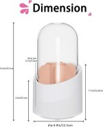 Rotating Makeup Brush Holder with Lid, Dustproof Cosmetic Brush Storage Organizer for Vanity - Image 7