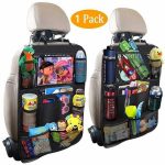 Car Backseat Organizer with Touch Screen Tablet Holder + 9 Storage Pockets Kick Mats Car Seat Back Protectors Car Seat Back Organizer Waterproof Multi Pocket Storage Bag Universal Auto Back Seat Organizer with Tablet Holder Kick Mats Travel Storage