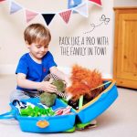 Kids Travel Trunki Suitcase Evergreen Fun Case Baby Bag School Bag Trunk Case Bag Luggage with Wheels Toy Storage All In One