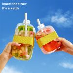 Ice Cube Bottle With Straw ZH