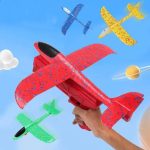Airplane Launcher Toy Bubble Catapult Airplane Toy One Click Ejection Model Foam Airplane with big size Glider Airplane Launcher Best birthday Gifts For Boys Outdoor Sport Toys / Foam Airplane Toy Children Outdoor Game Bubble - Image 3