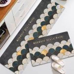 Dazzin - 2pcs Kitchen Runner Mat Non Slip Super absorbent Bedroom Long Bedside Area Rug Soft Washable Carpet Bathroom Entrance Doormat