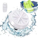 Portable Ultrasonic Washing Machine, 4 Modes, Mini Turbo Washer, with Usb Power and Bottom Suction Cup Turbo Sanitizer Washing Machine, for Home, Business,