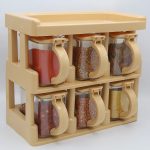 6 Pieces Spice Jar Set with Rack | Plastic Masala Box Organizer with Transparent Seasoning Containers & Handles | Multipurpose Kitchen Spice Storage Rack for Condiments, Herbs, Sugar & Dry Foods - Image 5