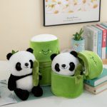 Bamboo Panda Plush Dolls Toy Soft Stuffed Plush Pillow Toys Birthday Gift Maoxiu