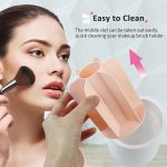 Rotating Makeup Brush Holder with Lid, Dustproof Cosmetic Brush Storage Organizer for Vanity - Image 8