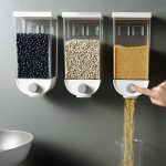 Wall Mounted Rice & Pulses Dispenser | Rice, Pulses Dispenser - 1.5 Kg - 1 Piece, Wall Mounted Cereal Dispenser, Kitchen Food Storage Box High Quality | Wall Mounted Rice & Pulses Dispenser 1 piece high quality wall-mounted dry food dispenser.