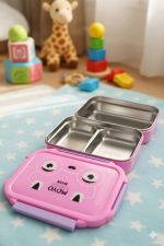 MOYO Kids Cartoon Lunch Box | Stainless Steel Inner Tray | Leakproof, Durable & BPA-Free | Cute Bear Design for Boys & Girls | Perfect for School, Travel & Picnic | Multi-Color Food Storage Box - Image 2