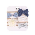 5Pcs/Set Baby Bows Lace Flower Headband For Girls Infant Nylon Hair Band Soft Elastic Newborn Hair Accessories - Image 4