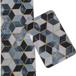 2pcs Kitchen Runner Mat Non Slip Super absorbent Bedroom Long Bedside Area Rug Soft Washable Carpet Bathroom Entrance Doormat