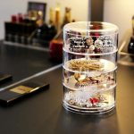 Jewelry Collection Box Transparent Multi-Layer Rotating Desktop Collection dust-Proof Finishing Makeup Box Rack Make-up Rack Transparent - Image 5