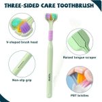Three Sides Soft Silicone Brush Head Toothbrush, 3-Sided Ultra Soft Manual Operation Toothbrush Suitable For Aged 2-12, For Kid,Teen,Adult - Image 5