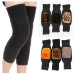 Thick Warm Woolen Blend Thermal Kneepad Leg Guard Cashmere Knee Protector Windproof Coldproof Leg Warmers for Women, Men KneeCap Leg Sleeves, - Image 3