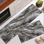2pcs Kitchen Runner Mat Non Slip Super absorbent Bedroom Long Bedside Area Rug Soft Washable Carpet Bathroom Entrance Doormat