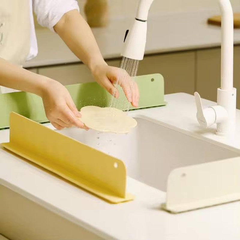 imgi_69_a68ea2fdea3380e28ea0de5ea219a563 Flexible Silicone Kitchen Sink Splash Guard - Water Draining Mat - Image 1